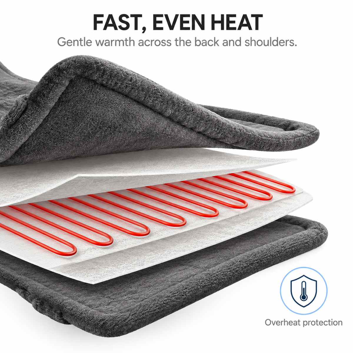 Neck-to-Back Heating Pad