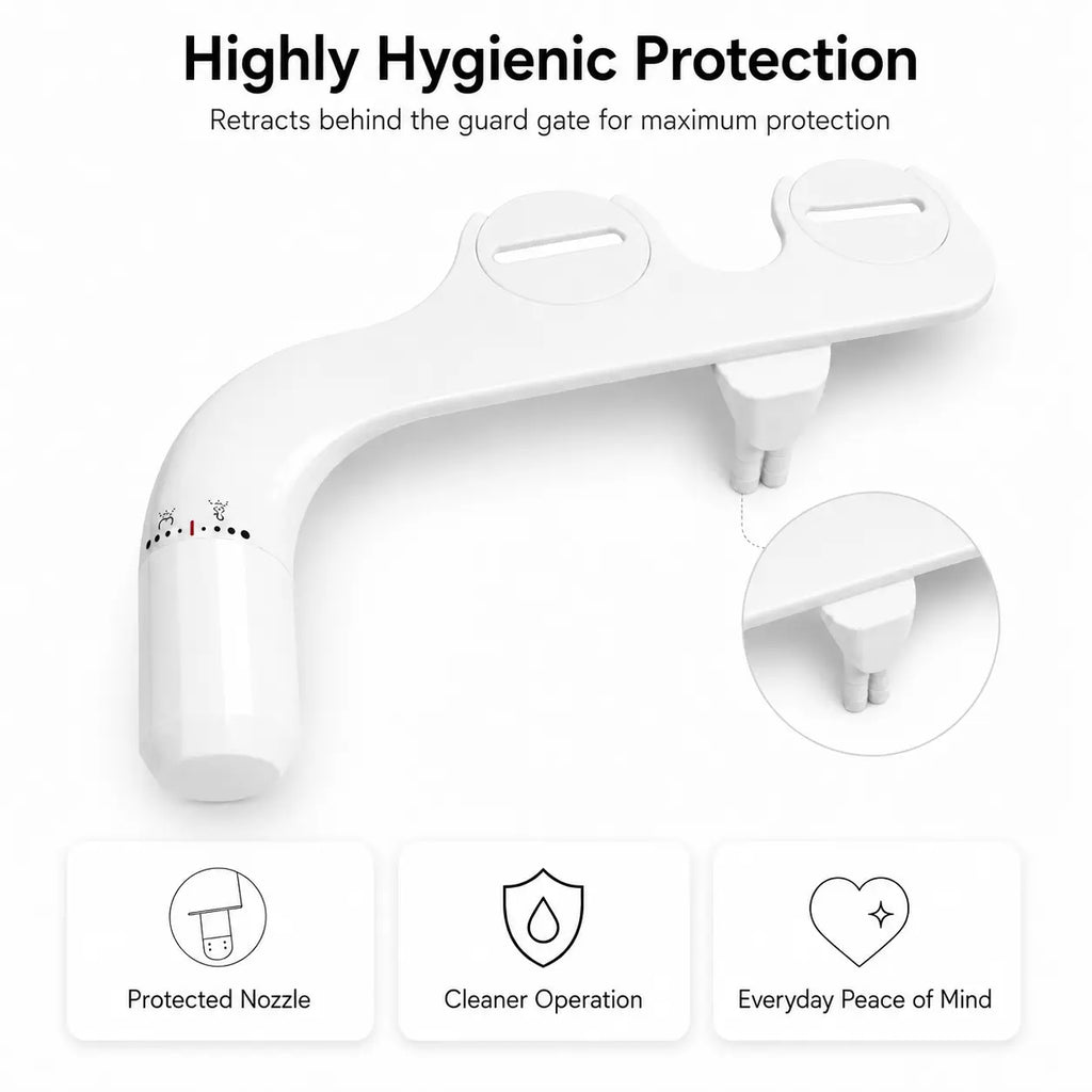 Ultra-Slim Toilet Bidet (Fits All US, Canada & Australia Toilets)