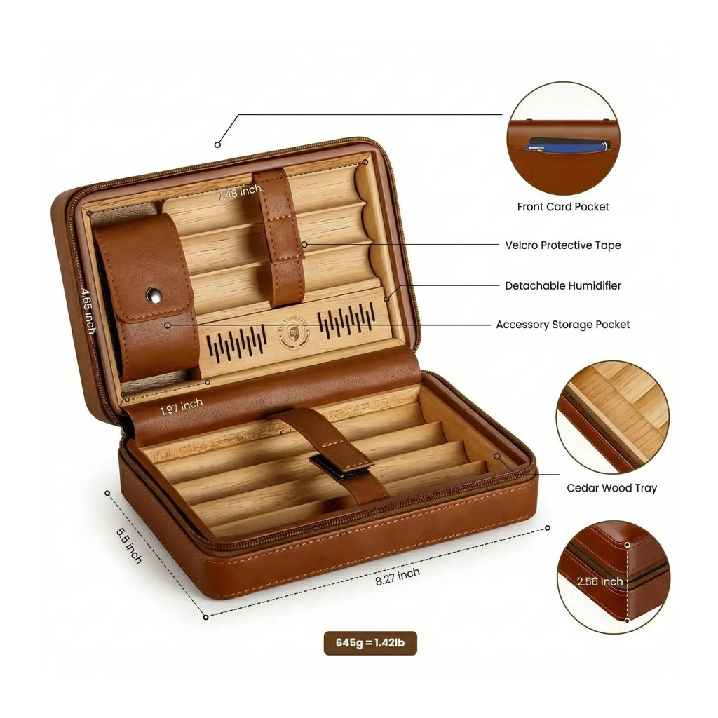 Cedar Wood Travel Humidor