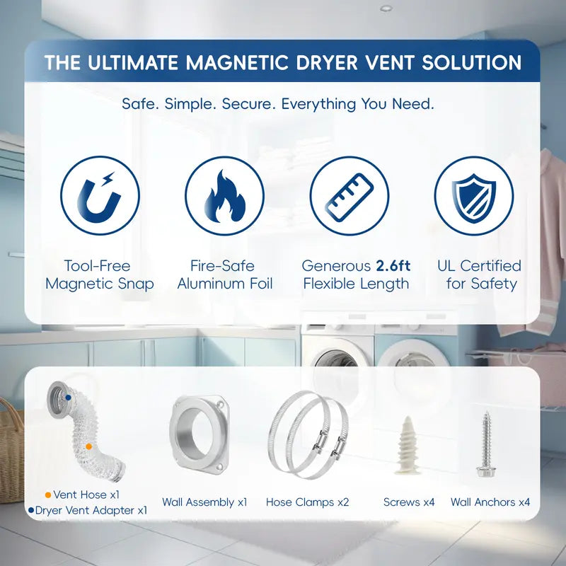 Magnetic Dryer Vent Connector
