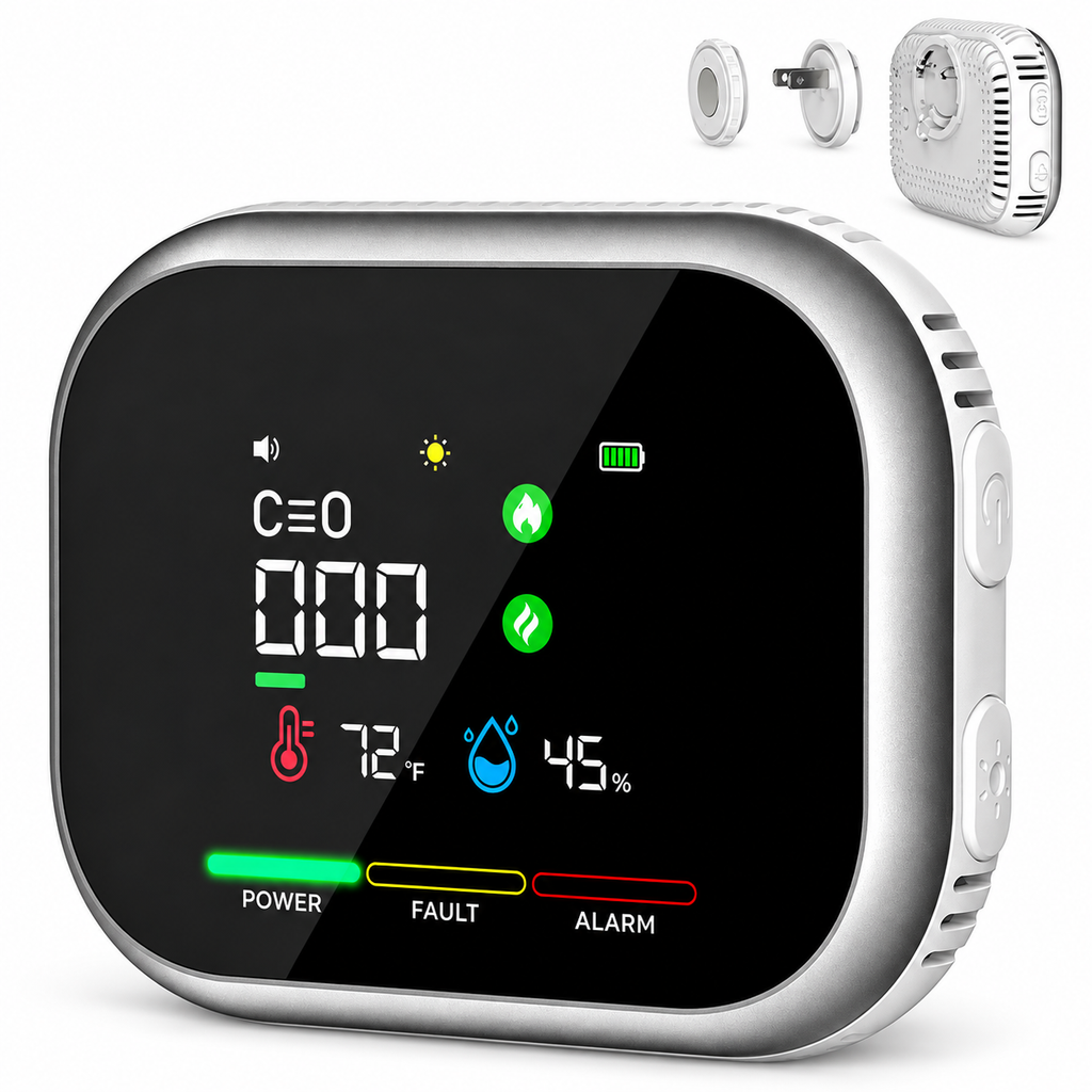 6-in-1 Gas, Smoke & Air Quality Detector