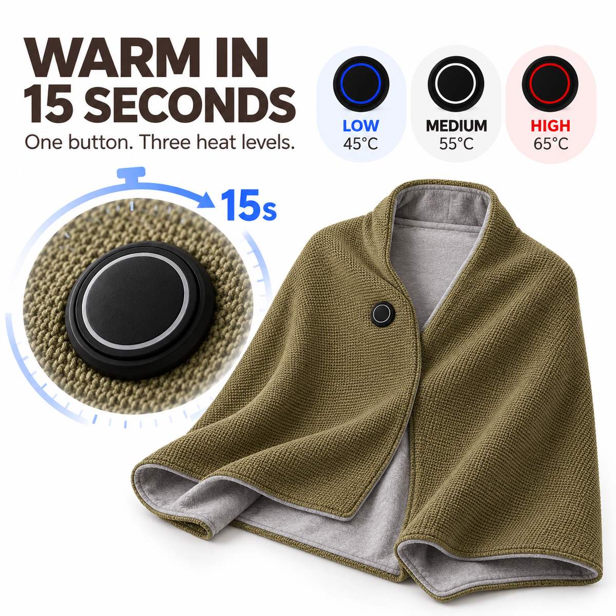 Early Black Friday 50% OFF | Portable USB Heated Blanket Shawl