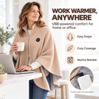 Early Black Friday 50% OFF | Portable USB Heated Blanket Shawl