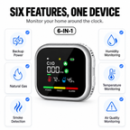 6-in-1 Gas, Smoke & Air Quality Detector