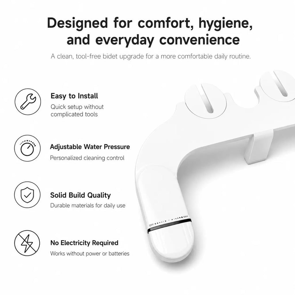 Ultra-Slim Toilet Bidet (Fits All US Toilets)