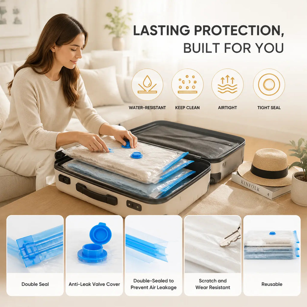 Luggage Space Saver Bags & Pump Set