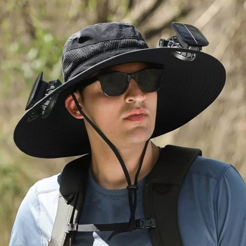 Solar & Rechargeable Fan Hat