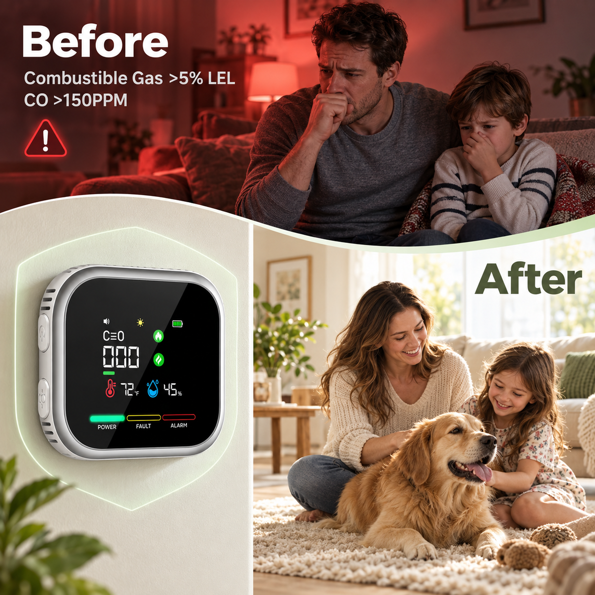 All in One Gas and CO Detector