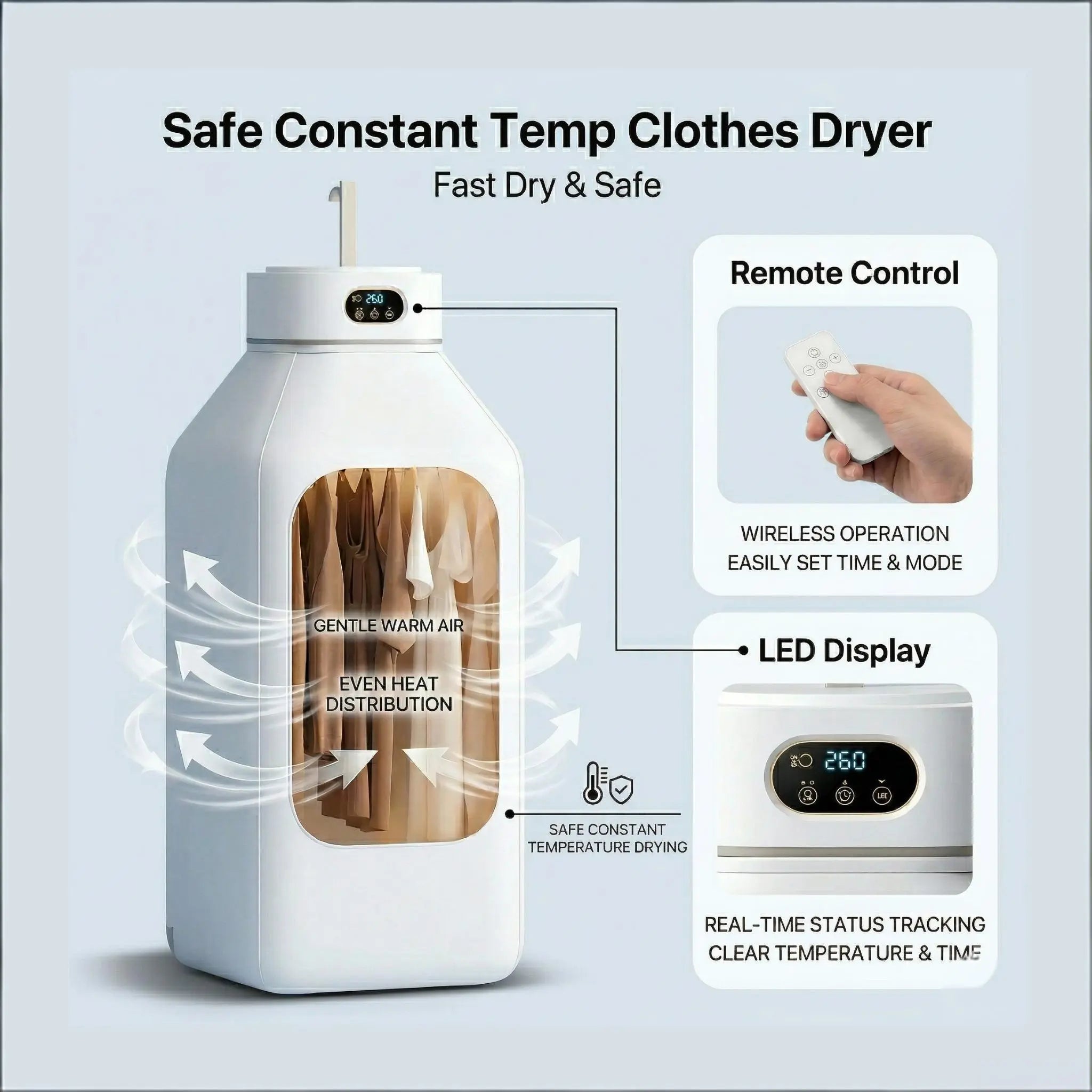 Easy Fold Electric Clothes Dryer