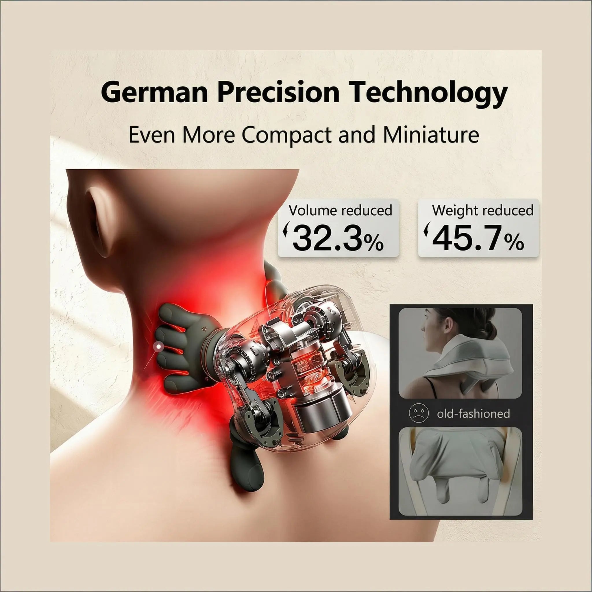 Deep Relax Neck Massager - Ultra Light 1.68lbs