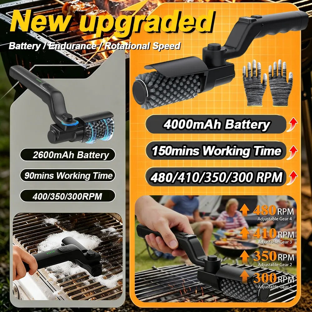 Motorized BBQ Grill Cleaner
