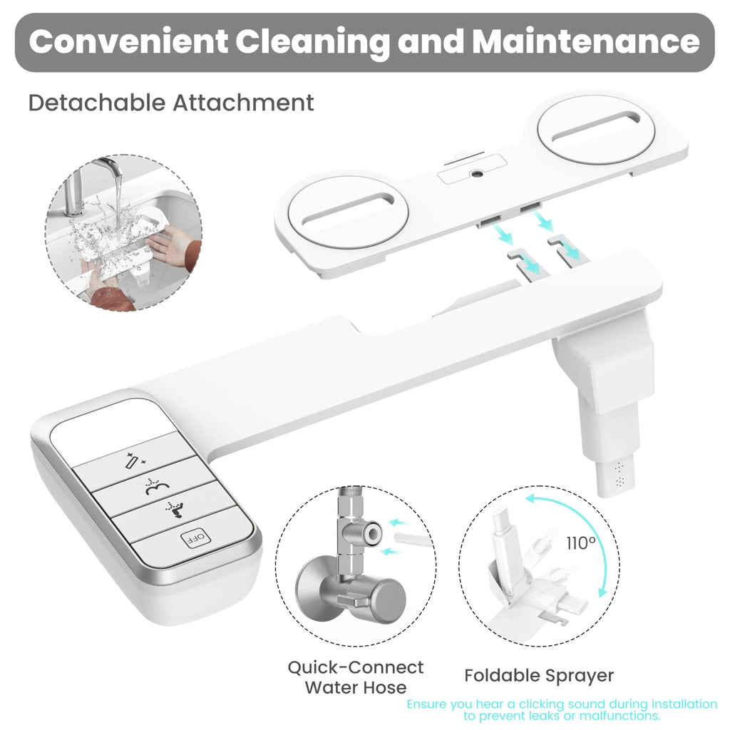 Ultra Slim Toilet Bidet (Fits All US Toilets)